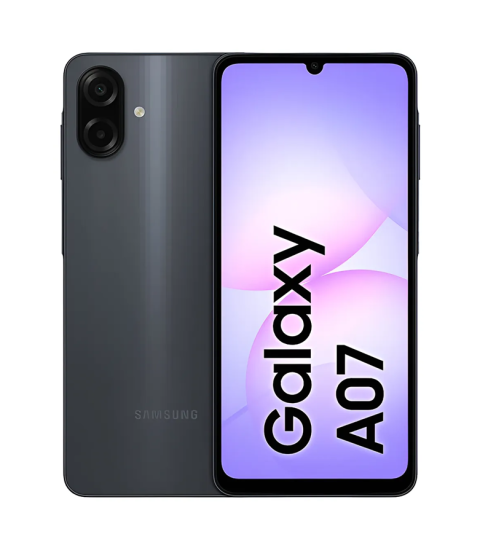 Celular Samsung Galaxy A07 128gb, 4gb, Câmera 50mp, Tela 6.7 , Proteção Ip54, Processador 6nm - Preto
